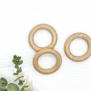 Wooden ring made of beech EN71-3 certificate baby toy DIY, handmade material