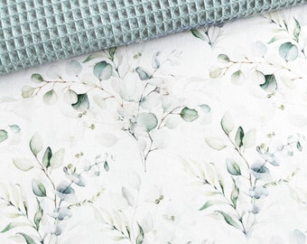 Tissu en coton popeline eucalyptus certifié EN71-3