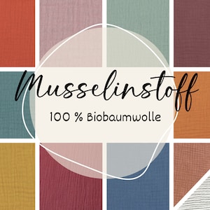 Muslin fabric in organic cotton double gauze sold by the meter
