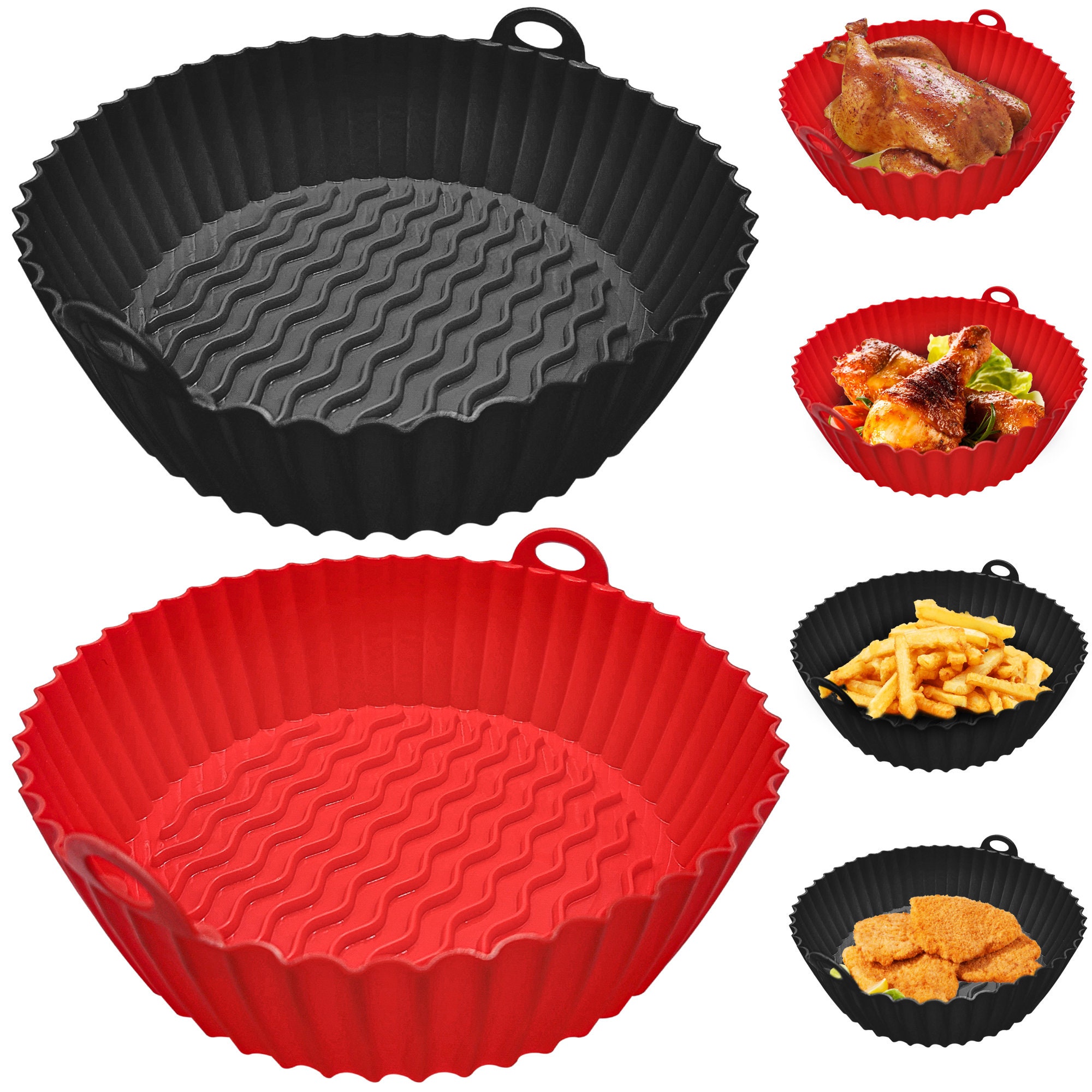 HOMEVIO - AIRFRYER LINERS SILICONE - AIR FRYER LINERS - AIR FRYER SILICONE  LINER