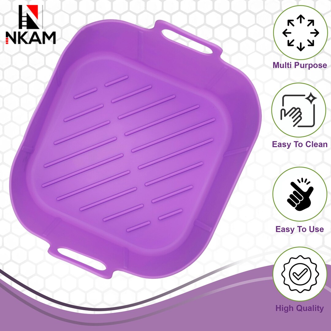 Air Fryer Silicone Pot food Safe Square Air Fryer Silicone Etsy