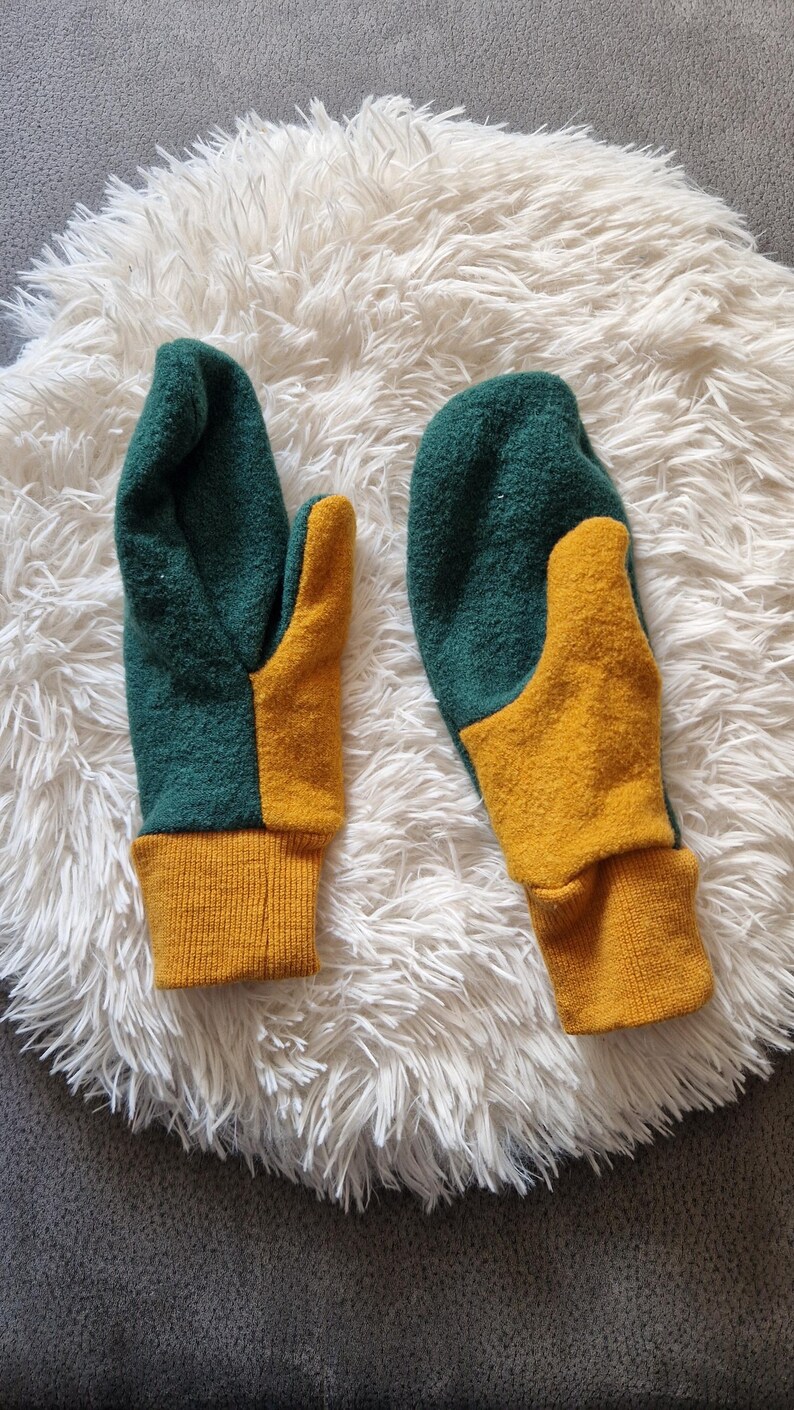 Single-layer boiled wool gloves, merino wool, wool cuffs, various colors and sizes, winter gloves, children's and adult sizes image 11