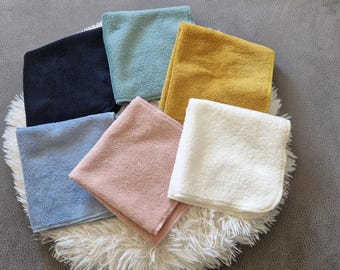 Sustainable reusable washcloths, dishcloths, rags, baby washcloths, bamboo terry cloth, single-ply, individually or in sets, ready to ship