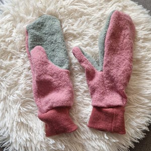 Single-layer boiled wool gloves, merino wool, wool cuffs, various colors and sizes, winter gloves, children's and adult sizes image 10