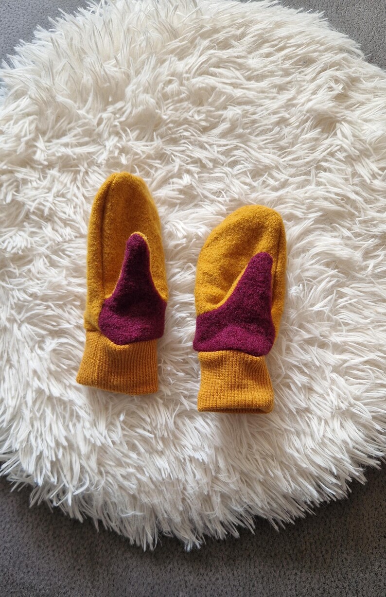 Single-layer boiled wool gloves, merino wool, wool cuffs, various colors and sizes, winter gloves, children's and adult sizes image 9