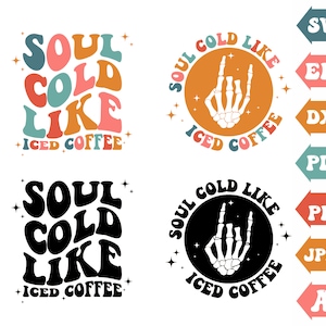 Soul Cold Svg, Wavy Svg, Groovy Svg, Wavy Font Svg, Wavy Stacked Svg, Sarcastic Svg, Retro Svg, Cricut Silhouette, Cut Files, Sublimation
