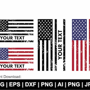 Distressed American Flag Svg, American Flag Svg, Flag Svg, Patriotic Flag Svg, Fourth Of July Svg, America Flag Your Text, Cut File Cricut