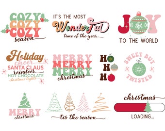 Christmas Svg Bundle, Merry Christmas Svg, Christmas Trees Svg, Santa Claus Svg, Sublimation Designs, Digital Download, Svg, Png Cut File