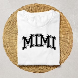 Mimi Svg, Mimi Varsity Arched Svg, Mama Svg, Nonna Svg, Mimi Gift Svg, Festa della mamma Svg, Mimi Clipart, Mimi Png Cut Files Cricut, Silhouette