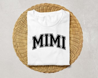 Mimi Varsity Arched SVG: Oma, Muttertag Clipart (Digitale Dateien)