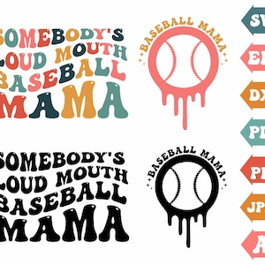 Somebody&#39;s Loud Mouth Baseball Mama Svg, Wavy Shacked Svg, Baseball Vibes Svg, Baseball Mom Svg, Trendy Svg, Clipart, Svg Cut Files Cricut