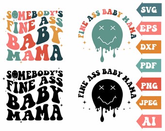 Baby Mama Retro Groovy SVG: T-shirt Sublimation Design (Digital Download)