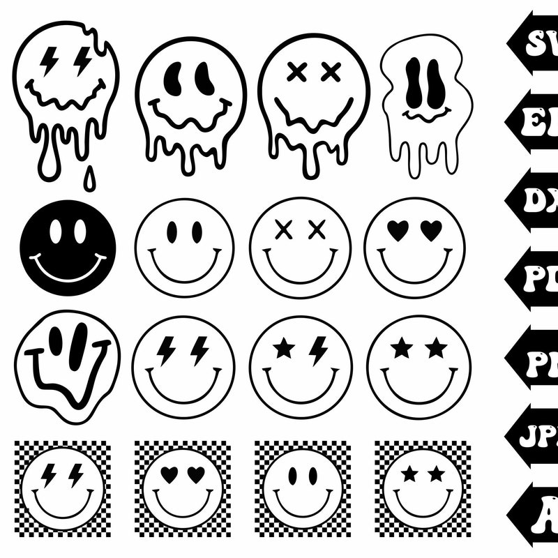 Smiley Face X Eyes - Etsy