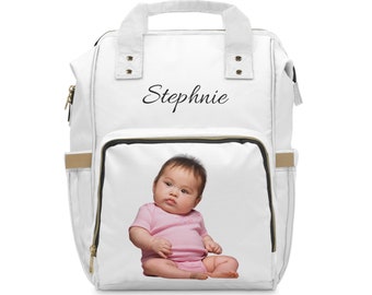 Custom Diaper bag with photo and name, Personalized Nappy Bag, Baby Bag, Backpack, Name, Image, Baby Shower Gift, Infant, Gift Nappy Bag