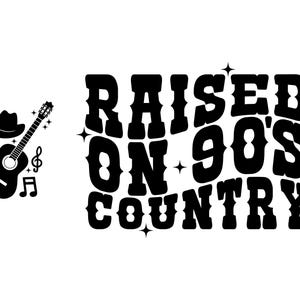 Criado em 90s Country Svg, 90s Country Png, Texto Retro Ondulado, Nashville Bachelorette Country Music Svg, Clipart, Arquivos de Corte Cricut, Silhueta