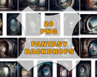 20x Fantasy backdrops