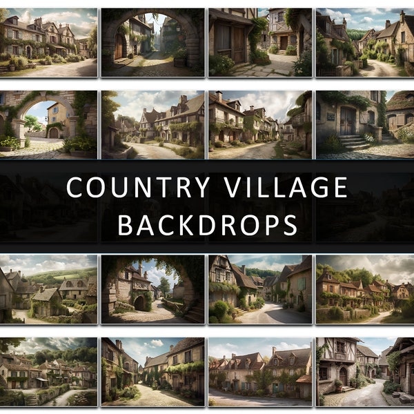 28 Country Village photography backdrops