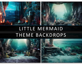 Little Mermaid theme Backdrops