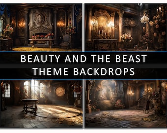 Beauty and the beast theme Backdrops