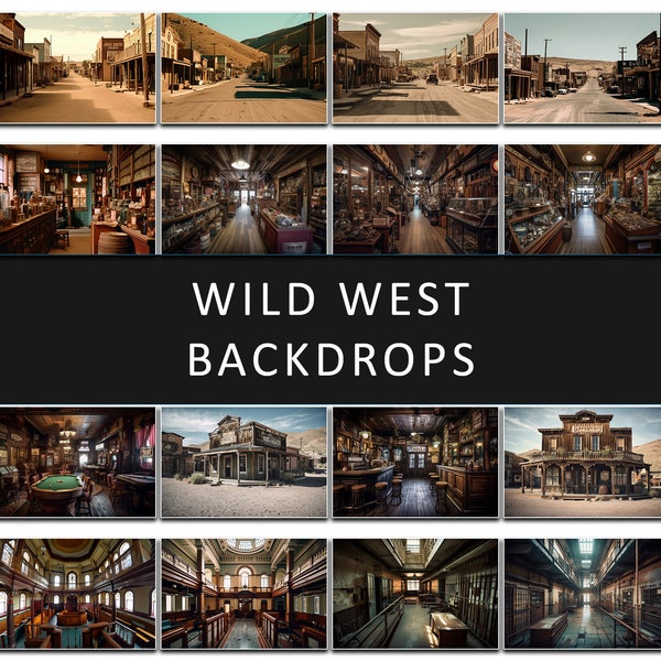 16 Wild West theme photography backdrops