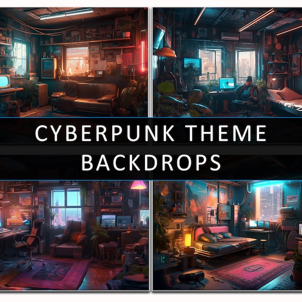 24 Cyberpunk photography backdrops