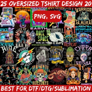 25 Oversized Design Bundle20 | Bikers Design | Urban Shirt Designs | Digital | Urban Streetwear | Graphics Shirt | Pop Culture | Hip Hop PNG