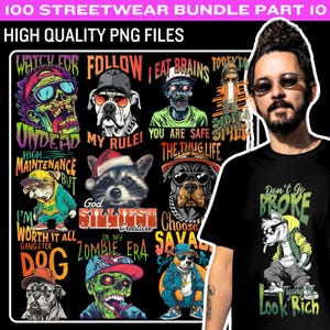 Urban T-Shirt Designs: Streetwear Graphics Bundle (Digital Download)