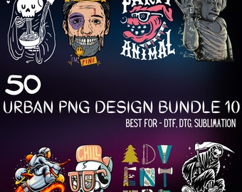 Urban Streetwear T-Shirt Designs: Pop Culture Graphics Bundle (Digital)