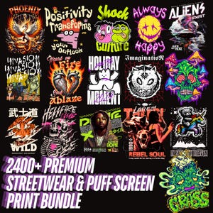 All in one 2400 Premium Streetwear Design Bundle | Urban Shirt Designs | Digital | Urban | Graphics Shirt | Pop Culture | T-Shirt Design