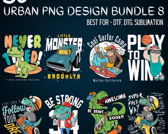 Urban T-Shirt Designs: Streetwear Graphics Bundle (Digital)
