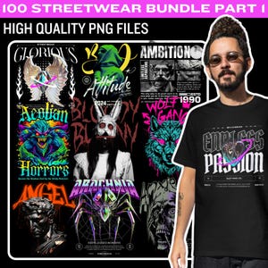 Urban Streetwear T-Shirt Designs: Pop Culture Graphics Bundle (Digital)