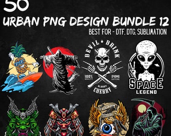 Urban Streetwear T-Shirt Designs: Pop Culture Graphics Bundle (Digital)