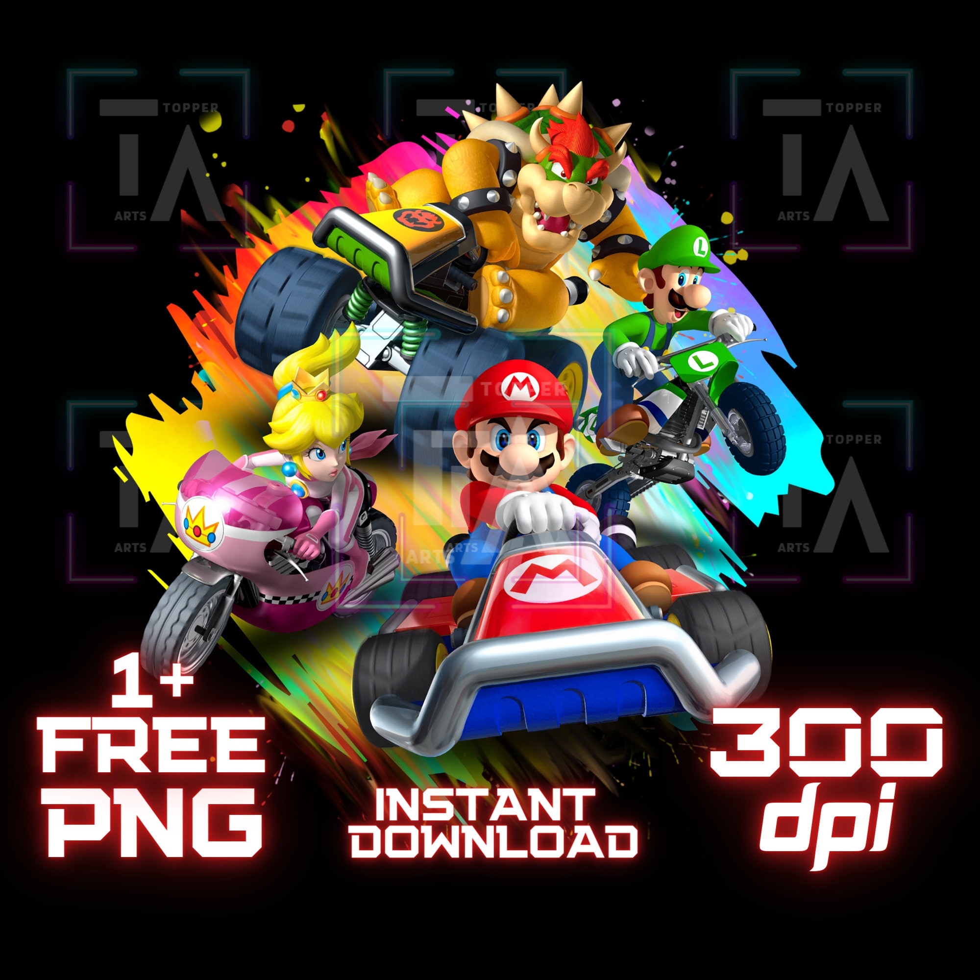 Mario Kart PNG Bundle Super Mario Clipart Transparent Image - Etsy Ireland
