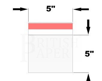 5" Square Clear Cellophane Bags: Self Seal Food Safe Storage