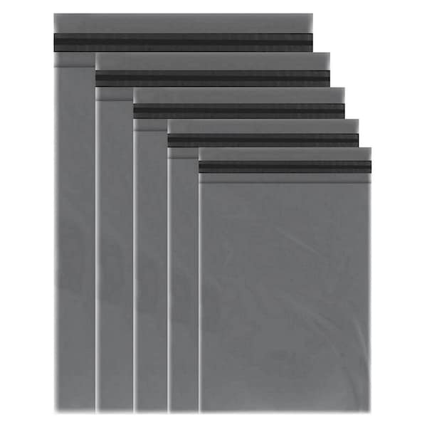 50 x Mailing Bags Mixed Sizes Postage Postal Grey Shipping Poly Plastic Parcel Bag (5 sizes, 10 from Each, 50 in total) Self Seal Grey Bags