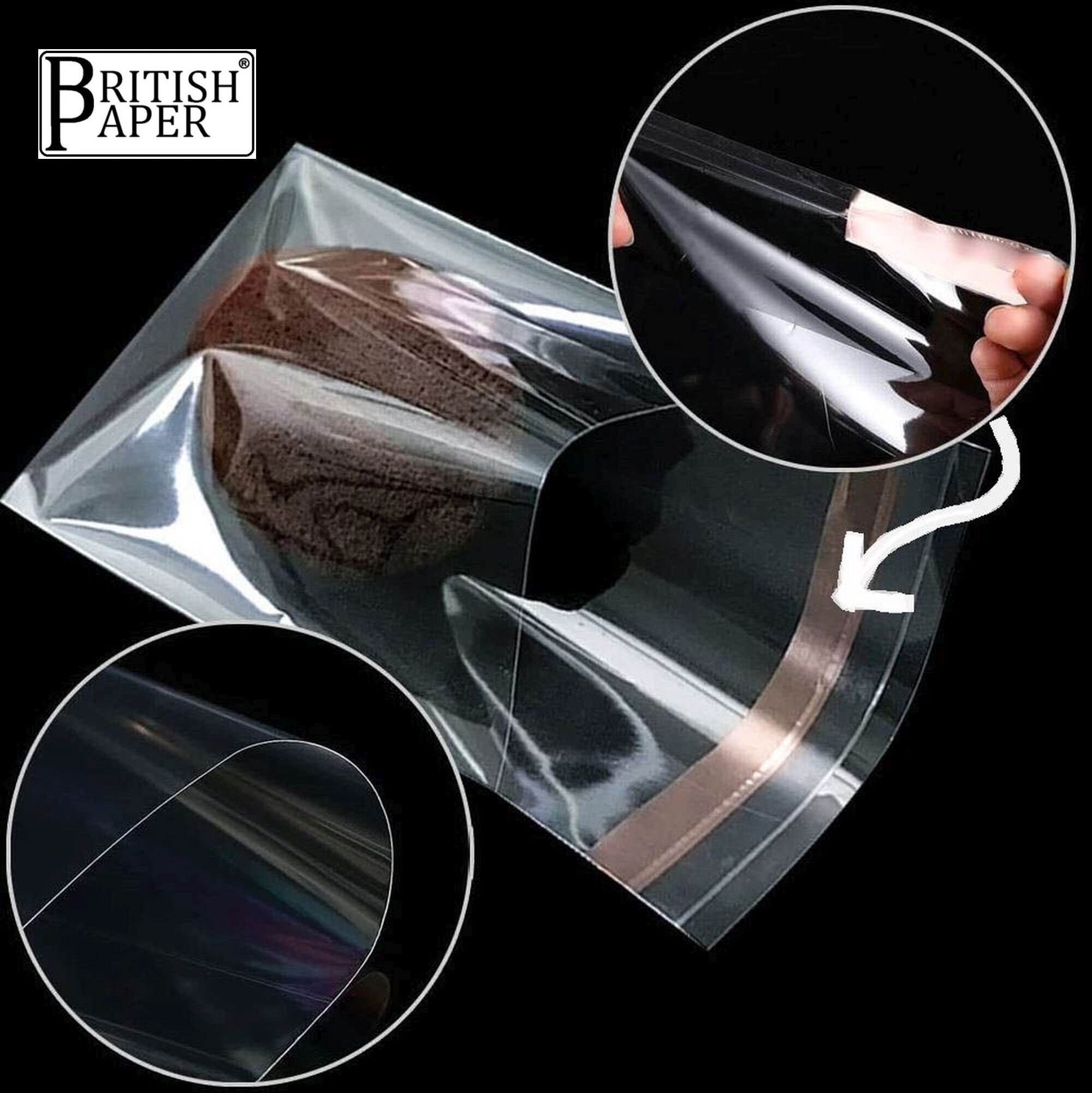 100 Self Seal Clear Cellophane Bags for Prints Cards Food - Etsy UK