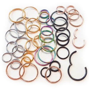 Surgical Steel Segment Ring Hinged Clicker Rings Septum Clickers Helix Tragus Cartilage Top Ear Hoops Body Piercing Nose Hoops Ear Hoops