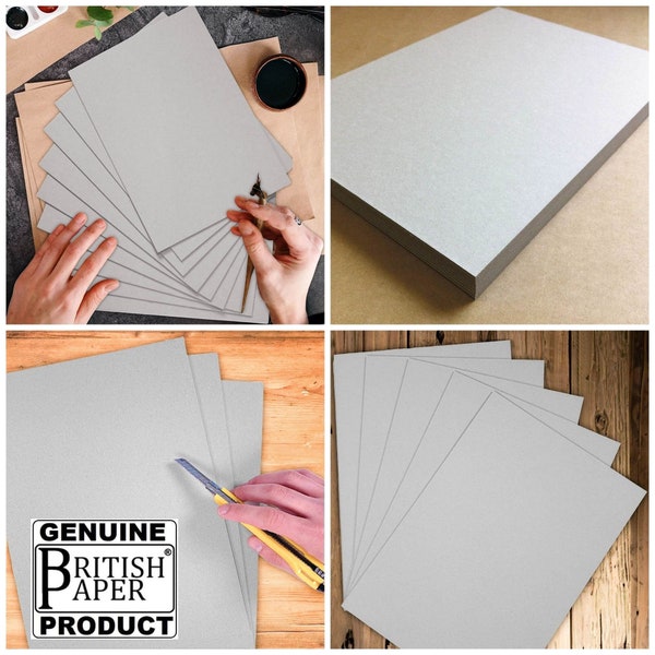 Greyboard A2 A3 A4 A5 A6 Grey 1mm Thick Backing Board Card Mount Picture Frame Work Sheet Book Binding Modelling 1000 Micron All Sizes Board