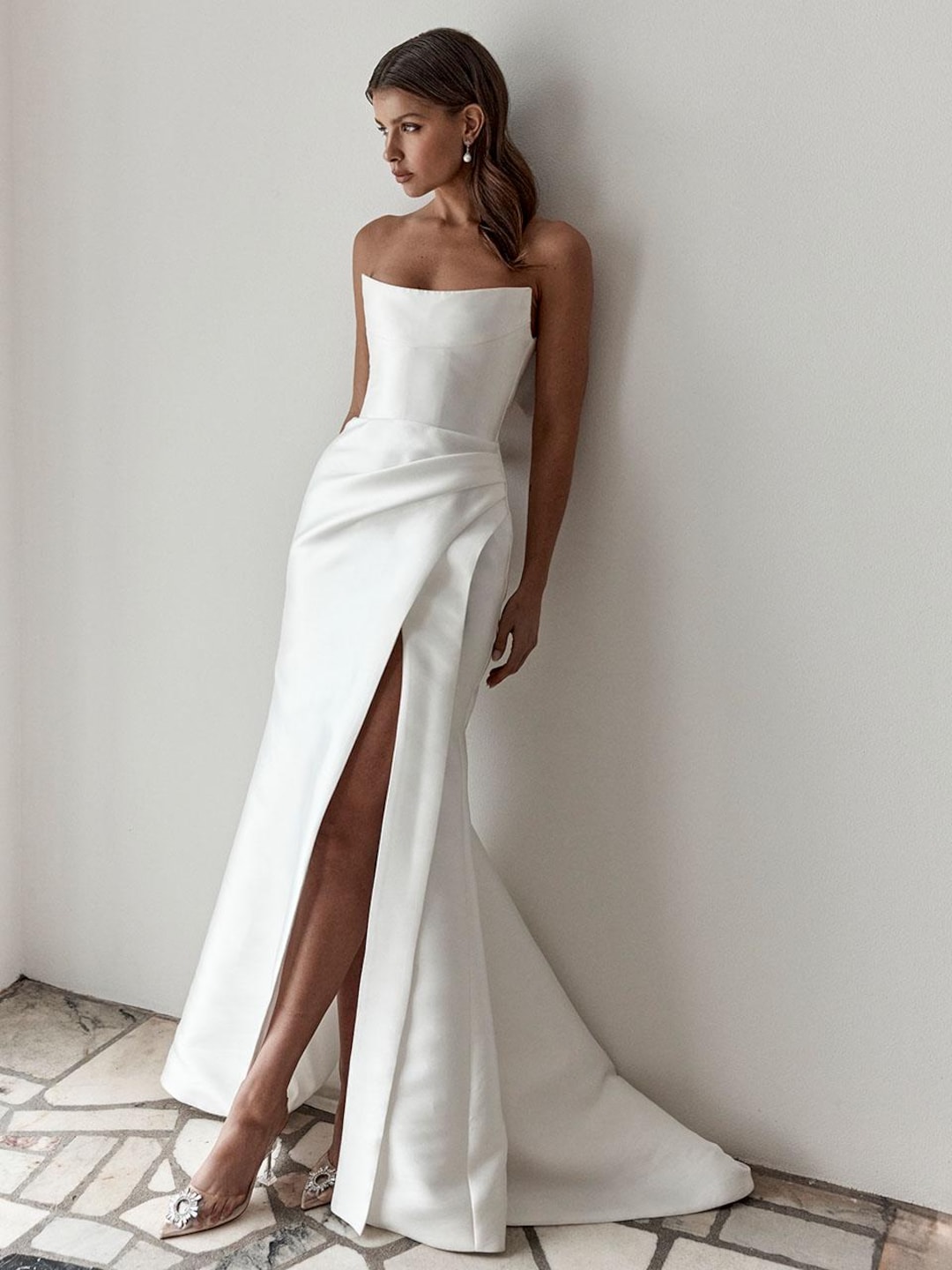 Robe Teresa Bianco Evento Gown Robe De SoirÃ©e Pronovias Robe