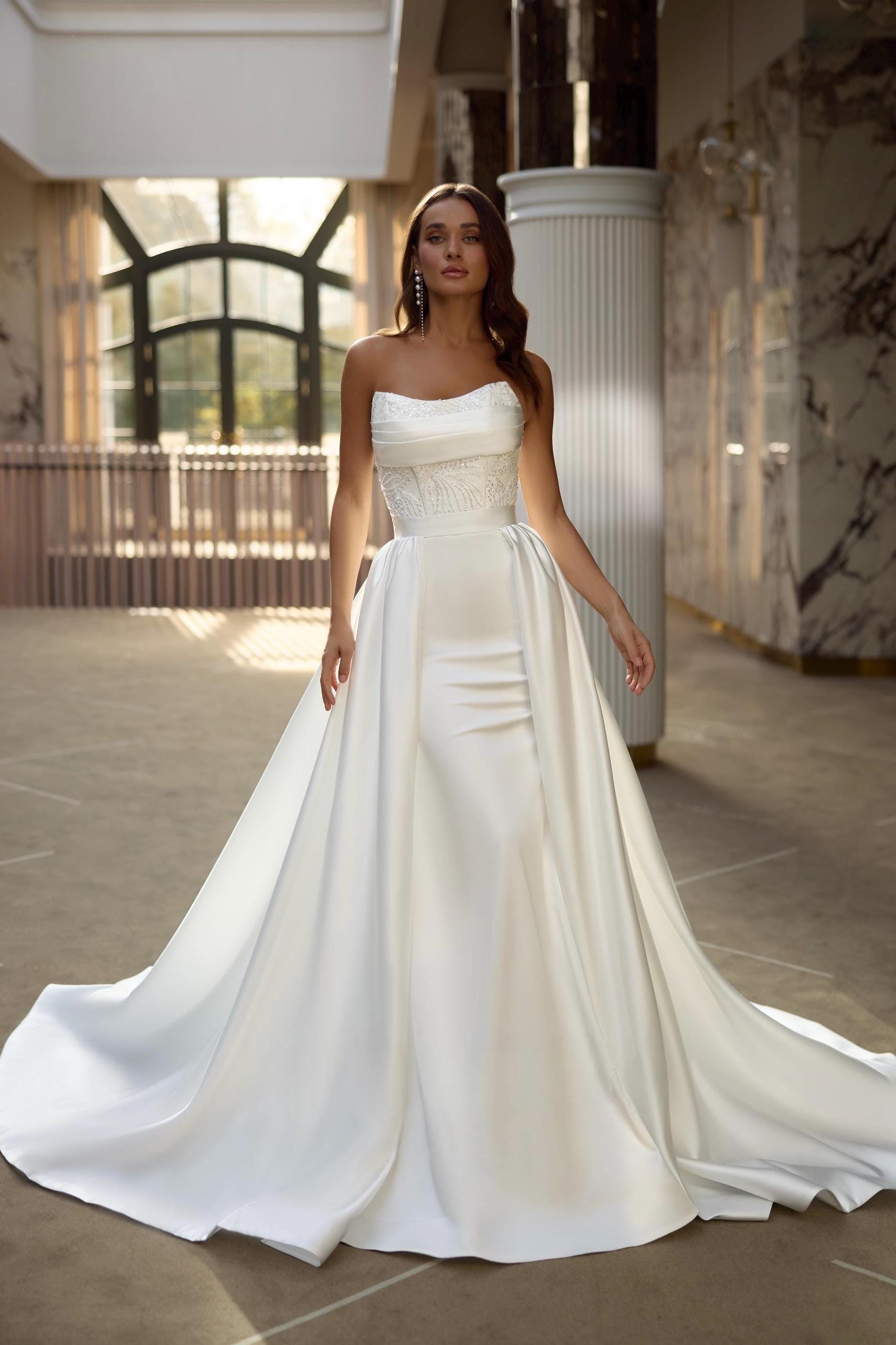 Dual Dress Vestito Sposa Trasformabile Sirena Abiti Da Sposa Double Face  Dual Dress Abito Da Sposa