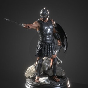 Gladiator Stl, Knight 3D Stl File, Stl, Natychmiastowe pobieranie stl, Wysokiej jakości stl