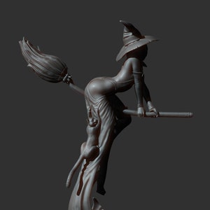 The Witch Figure Stl , 3D Stl File, Sexy Anime Girl Stl, Woman STL, Instantly Download stl, Sexy Witch Stl