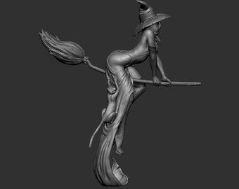 The Witch Stl , Witch Figure 3D Stl File, Stl, Instantly Download stl, High Quality Stl, Movie Stl, Anime Figure Stl
