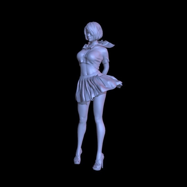Sexy Girl With Uniform Stl , 3D Stl File, Sexy Anime Girl Stl, Woman STL, Instantly Download stl, Anime Stl