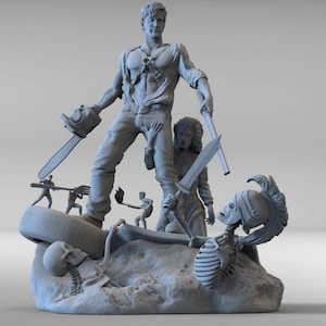 Army of Darkness Statue Stl , 3D Stl File, Battle Diorama Stl, Movie STL, Instantly Download stl, Movie Stl, Diorama Stl