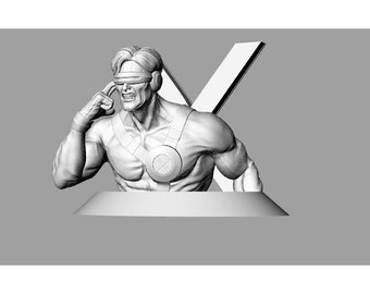 Cyclops Bust Stl , Scott Summers 3D Stl File, DC Universe Stl, Instantly Download stl, High Quality Stl, X-Men Stl