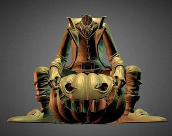 Jack Skellington Lantern Stl , 3D Stl File, Statue Stl, Instantly Download stl, High Quality Stl