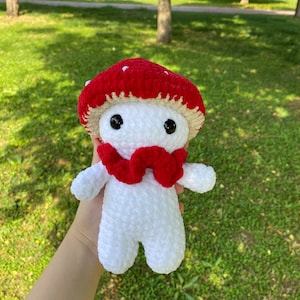 Gehäkelter Pilz Plushie: Handgemachter Baby Pilz Buddy