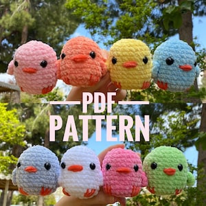 Amigurumi Chick Pattern , Chick Pattern , Crochet Chick pattern , plush Chick , colorful chicks , basic pattern