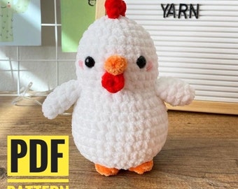 Amigurumi Chick Crochet Pattern: Plush Chicken (PDF)
